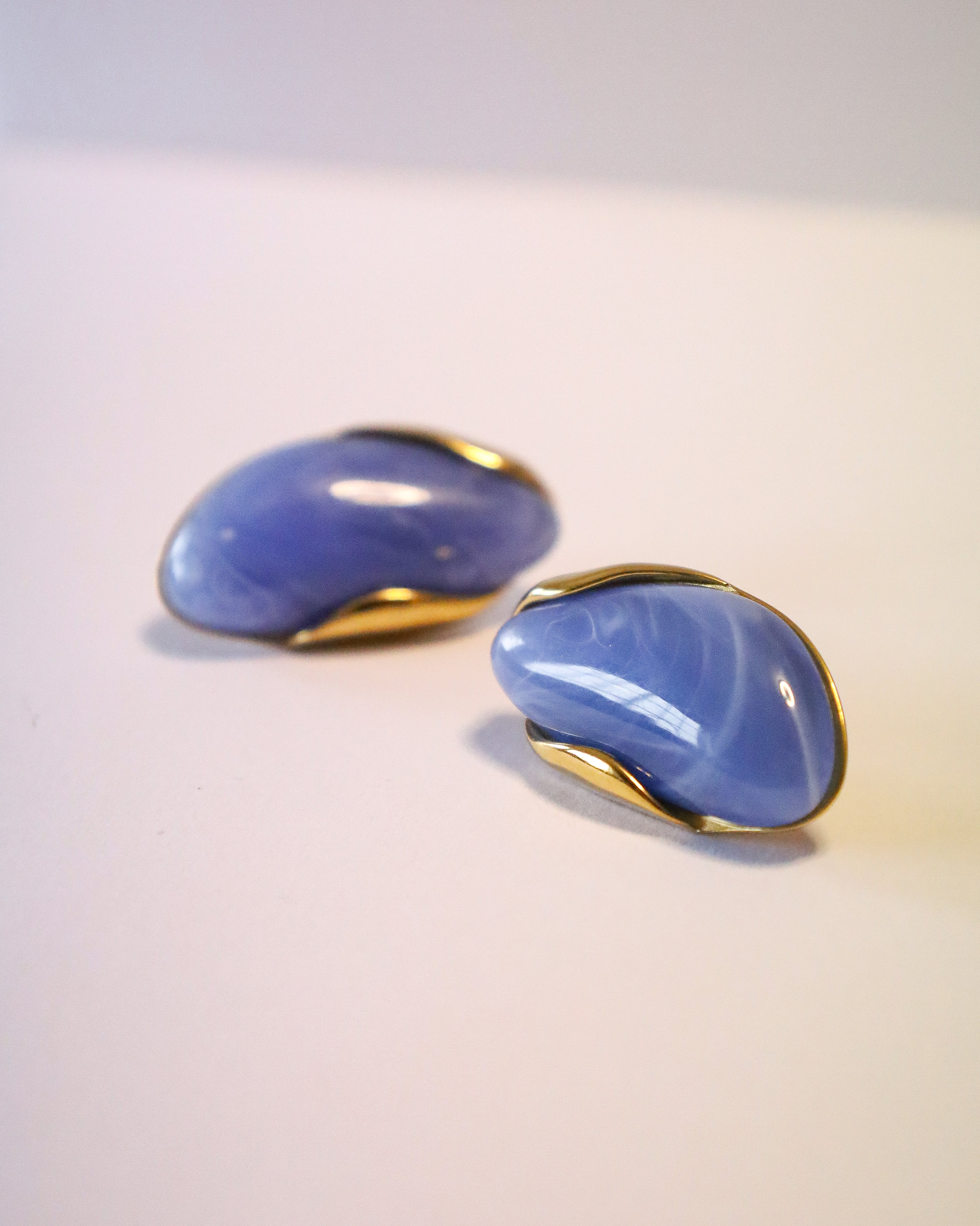 Brincos Resina Azul Serenity