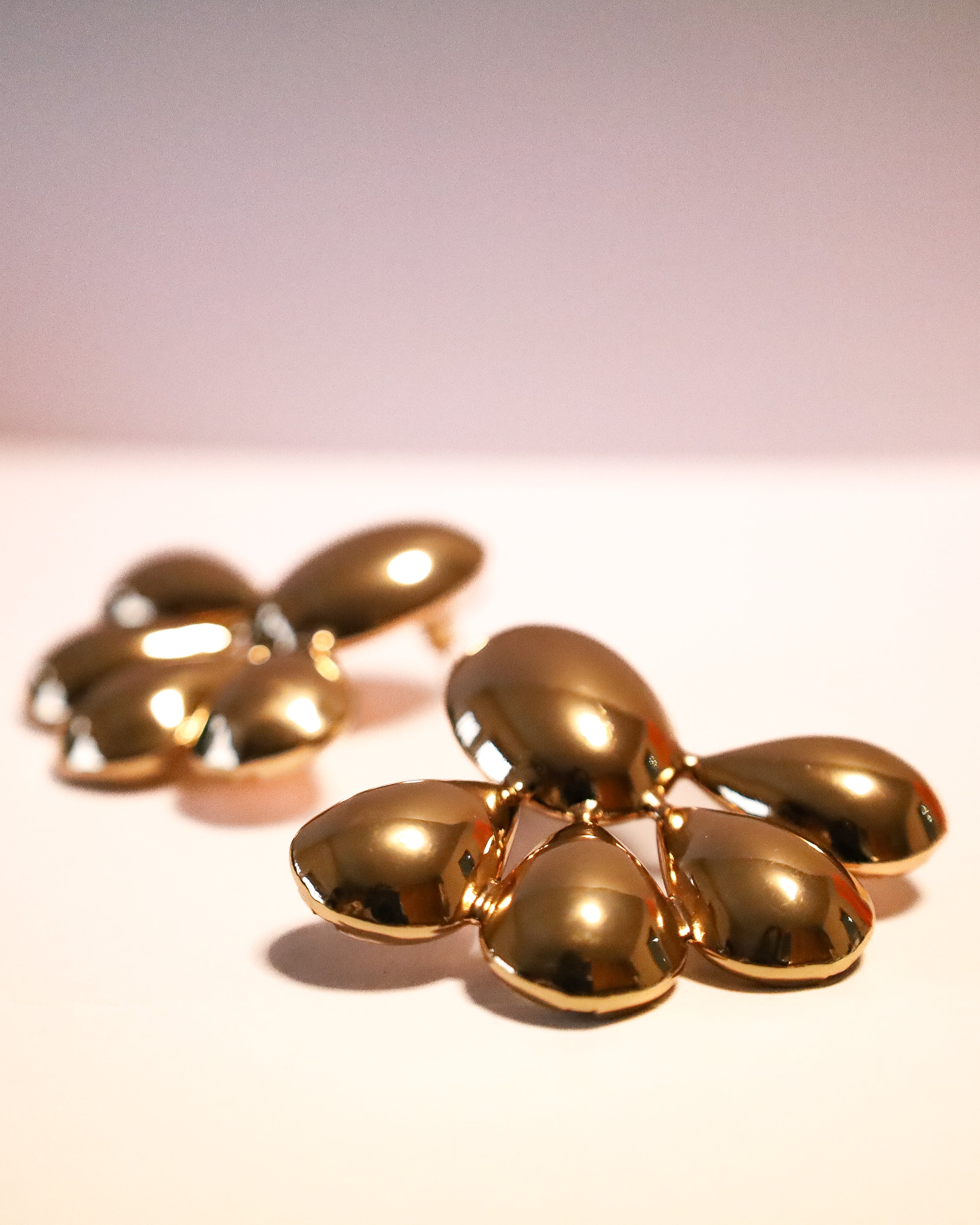 Brincos Flor Dourada Lumière